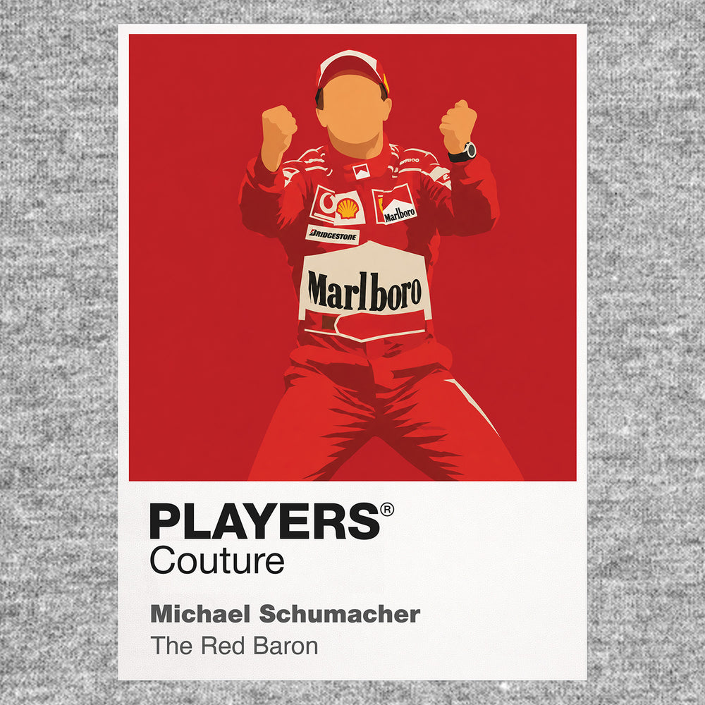 Michael Schumacher Red Baron Motor Racing Icon Frame Men's T-Shirt