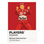 Michael Schumacher Red Baron Motor Racing Icon Frame Men's T-Shirt