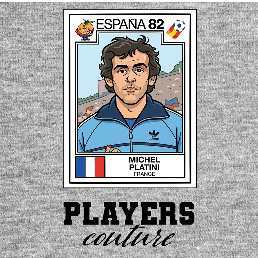 Michel Platini World Cup Sticker Kids Hoodie – michel platini 82 grey Players Couture design