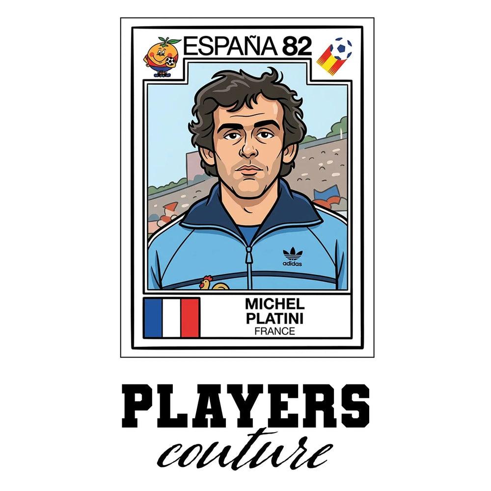 Michel Platini World Cup Sticker Kids T-Shirt – michel platini 82 white Players Couture design
