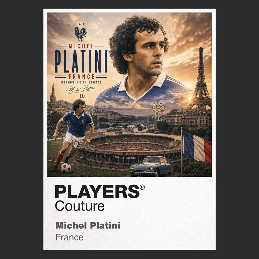 Michel Platini France Atlas Frame artwork by Players Couture