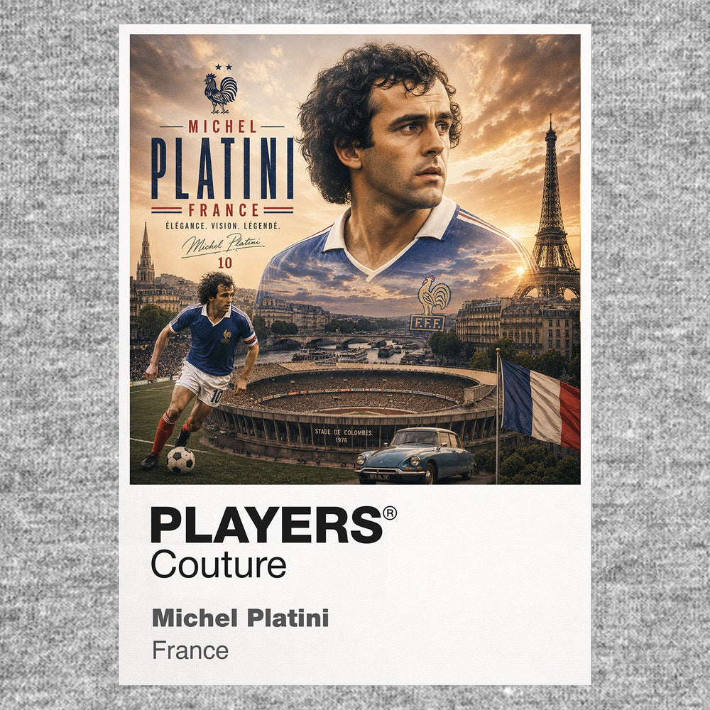 Michel Platini France Atlas Frame artwork by Players Couture