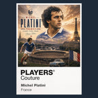 Michel Platini France Atlas Frame artwork by Players Couture