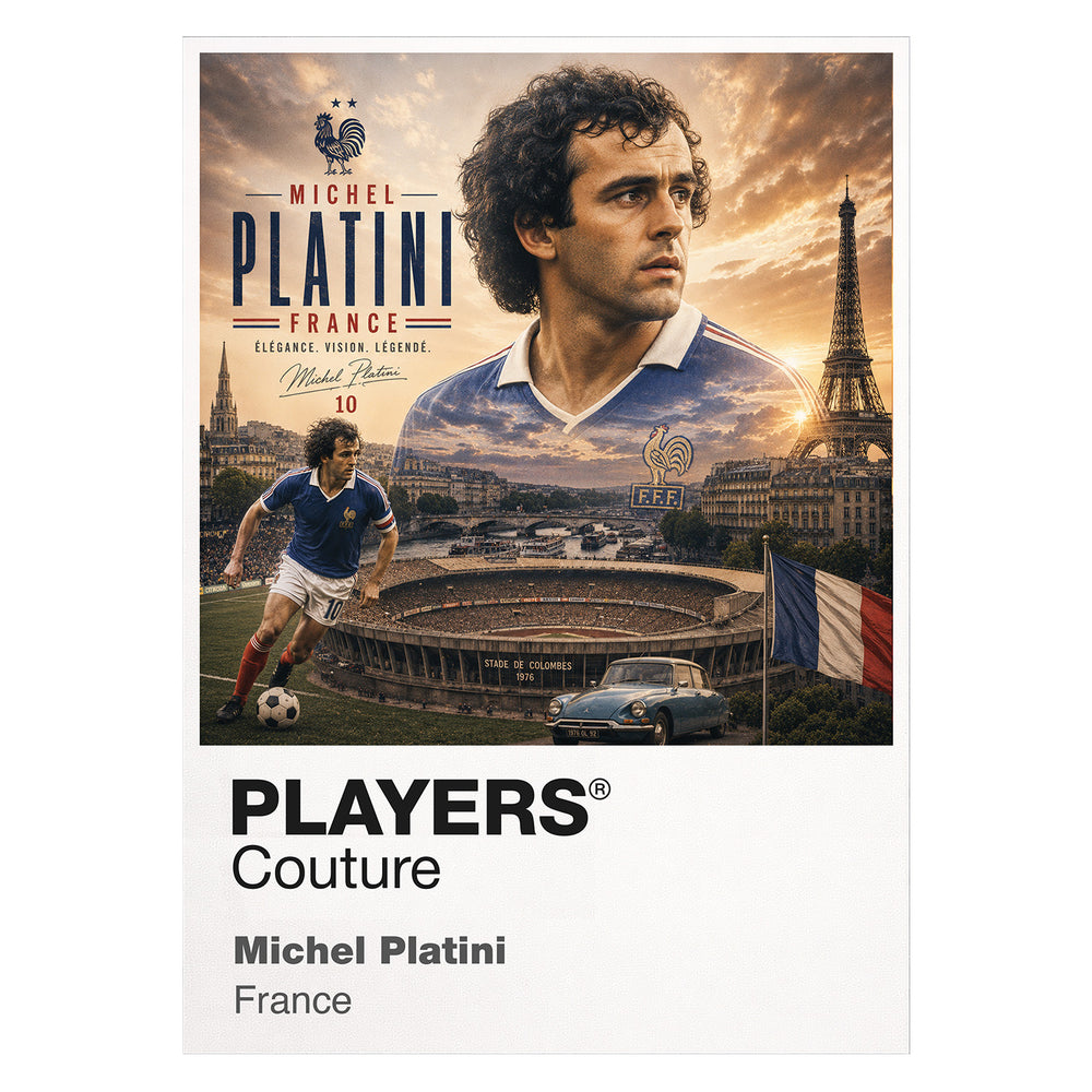 Michel Platini France Atlas Frame artwork by Players Couture