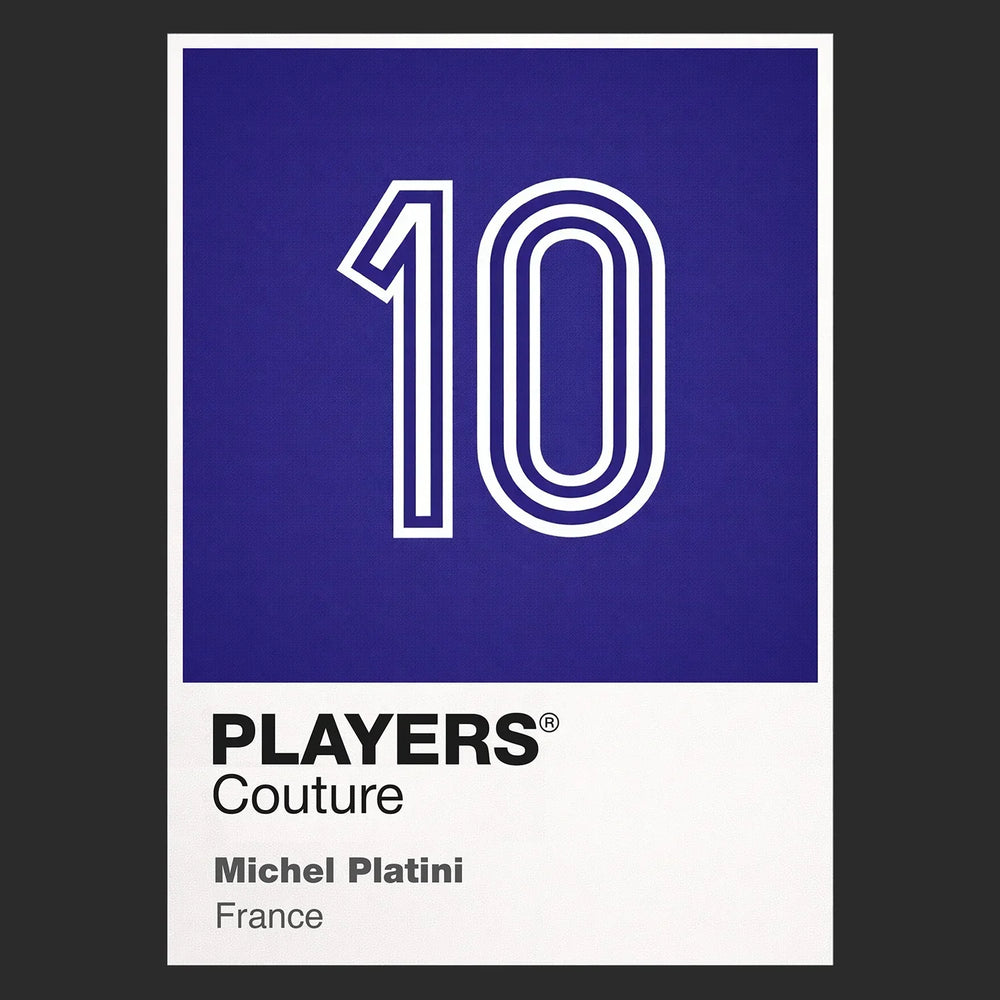 Michel Platini 10 Football Shirt Frame Men's Hoodie – black close-up detail shot of the Michel Platini 10 Football Players