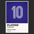 Michel Platini 10 Football Shirt Frame Men's Hoodie – black close-up detail shot of the Michel Platini 10 Football Players