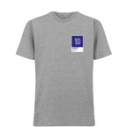Michel Platini 10 Football t-shirt – grey men's t-shirt featuring the Michel Platini 10 Football Players Couture logo