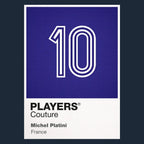 Michel Platini 10 Football Shirt Frame Men's Hoodie – navy close-up detail shot of the Michel Platini 10 Football Players