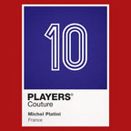 Michel Platini 10 Football Shirt Frame Men's Hoodie – red close-up detail shot of the Michel Platini 10 Football Players