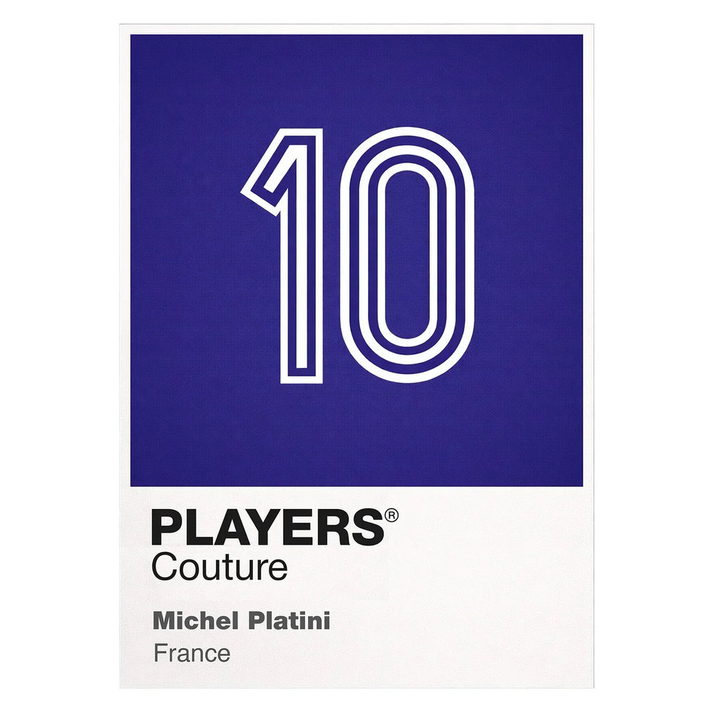 Michel Platini 10 Football Shirt Frame Men's Hoodie – white close-up detail shot of the Michel Platini 10 Football Players
