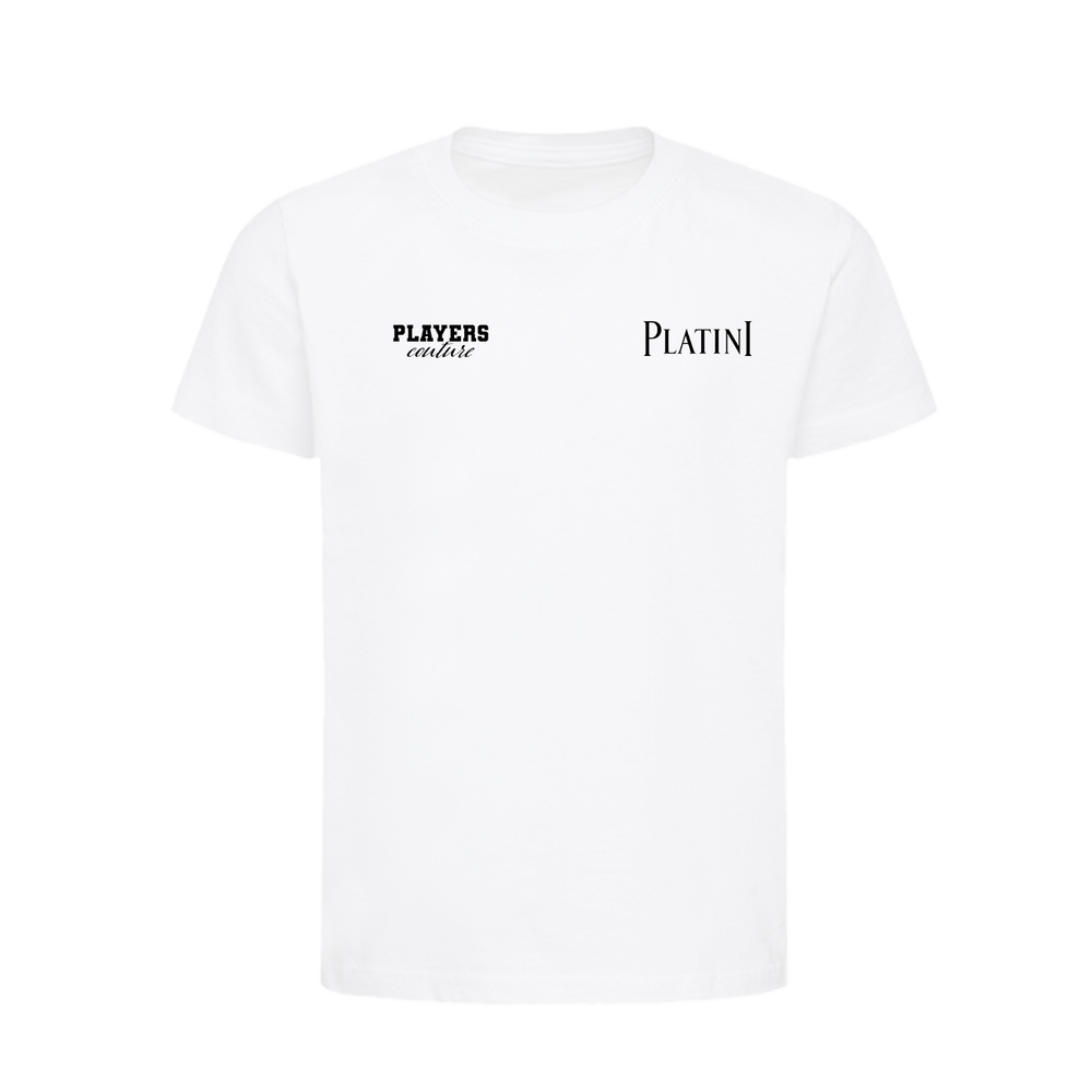 Michel Platini Logo Players Couture Kids T-Shirt White