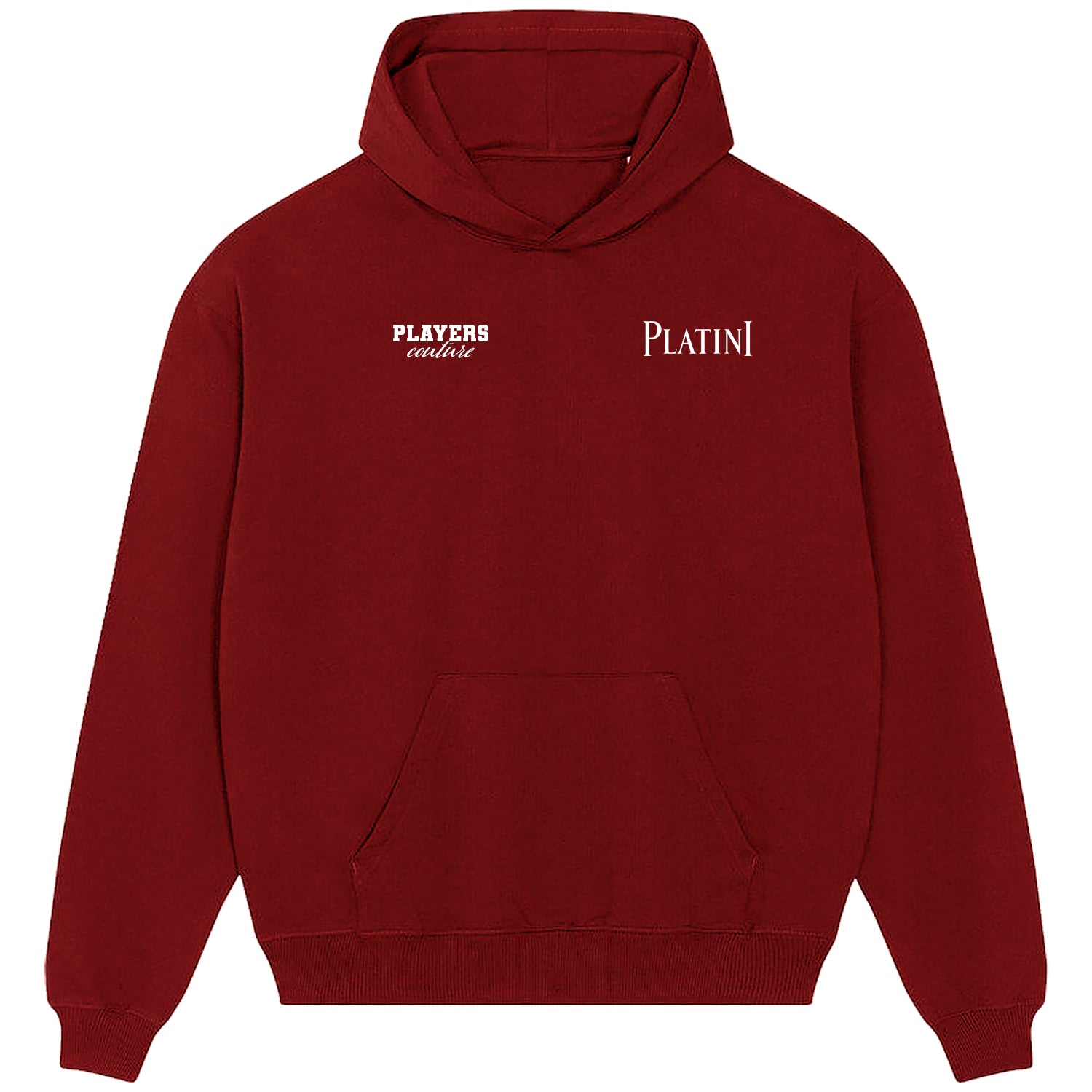 Michel Platini Logo Players Couture Men's Casual Hoodie Red