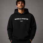 Michelle Pfeiffer name-print hoodie - black