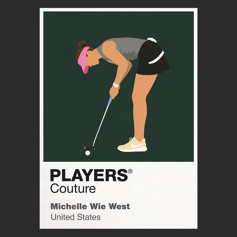 Michelle Wie West Golf Icon Frame Men's Polo Shirt