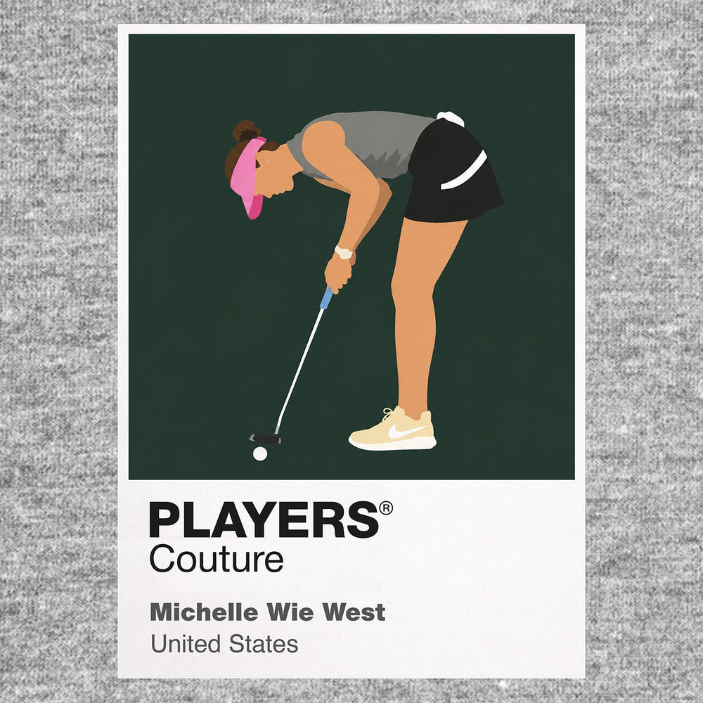 Michelle Wie West Golf Icon Frame Men's Polo Shirt