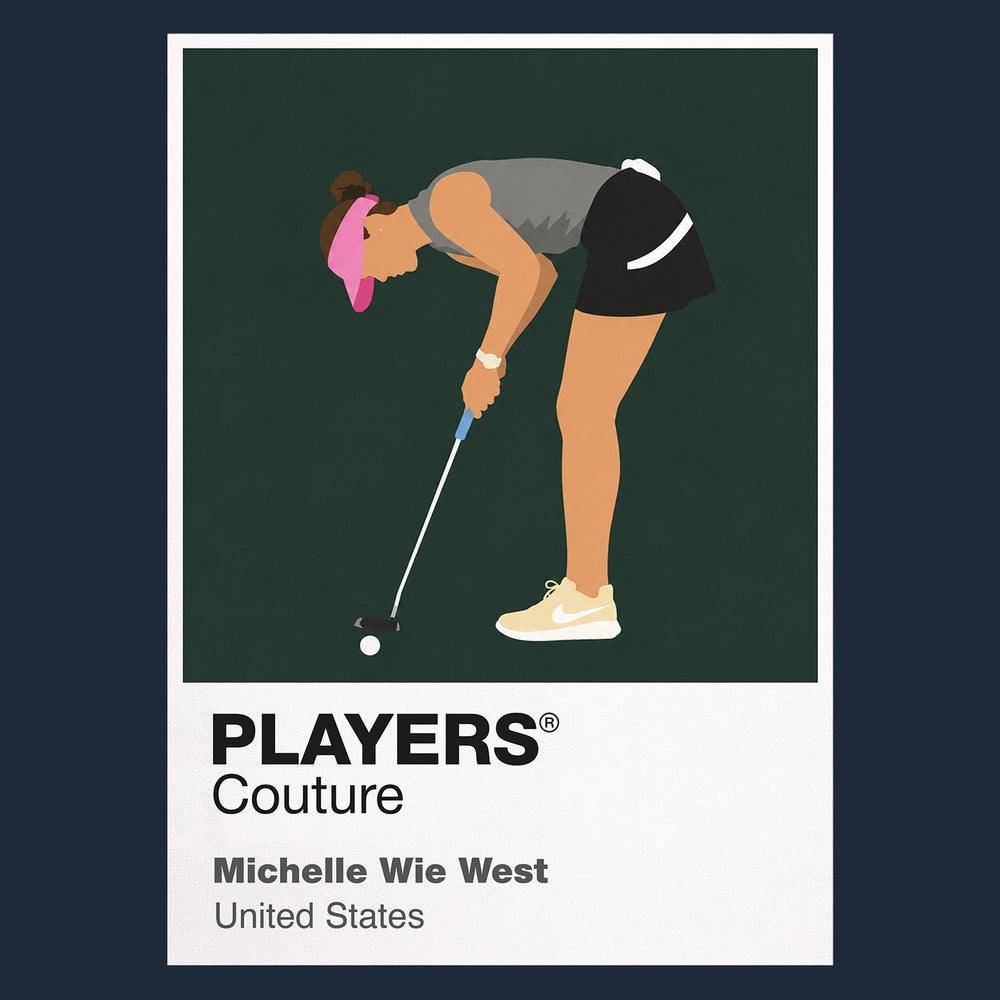 Michelle Wie West Golf Icon Frame Men's Polo Shirt