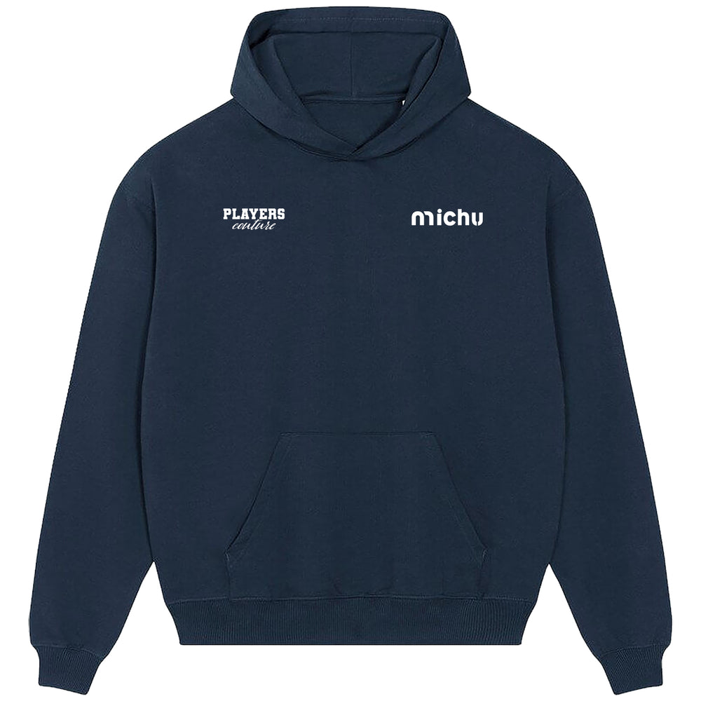 Michu Logo Players Couture Men's Casual Hoodie Navy