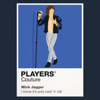 Mick Jagger Mick Jagger's unmistakable frontman posture, tailoring and constant movement Icon Frame artwork in navy