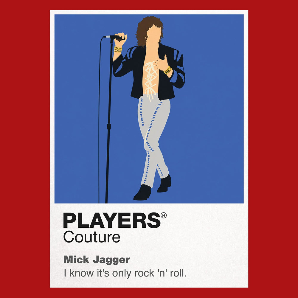 Mick Jagger the tailored silhouette and kinetic stage language of Mick Jagger Icon Frame artwork in red