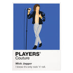 Mick Jagger the tailored silhouette and kinetic stage language of Mick Jagger Icon Frame artwork on white