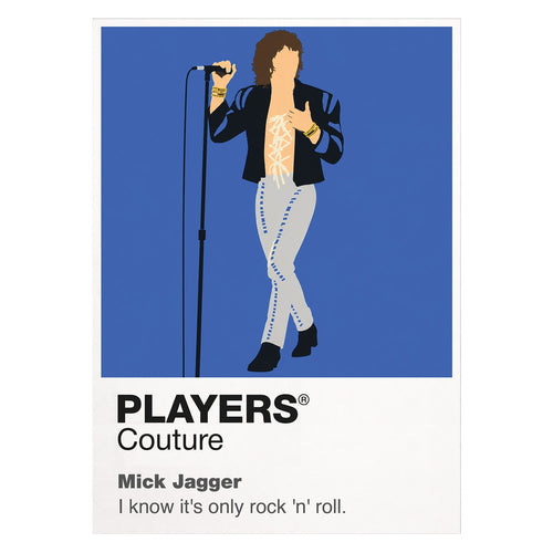 Mick Jagger Mick Jagger's unmistakable frontman posture, tailoring and constant movement Icon Frame artwork on white