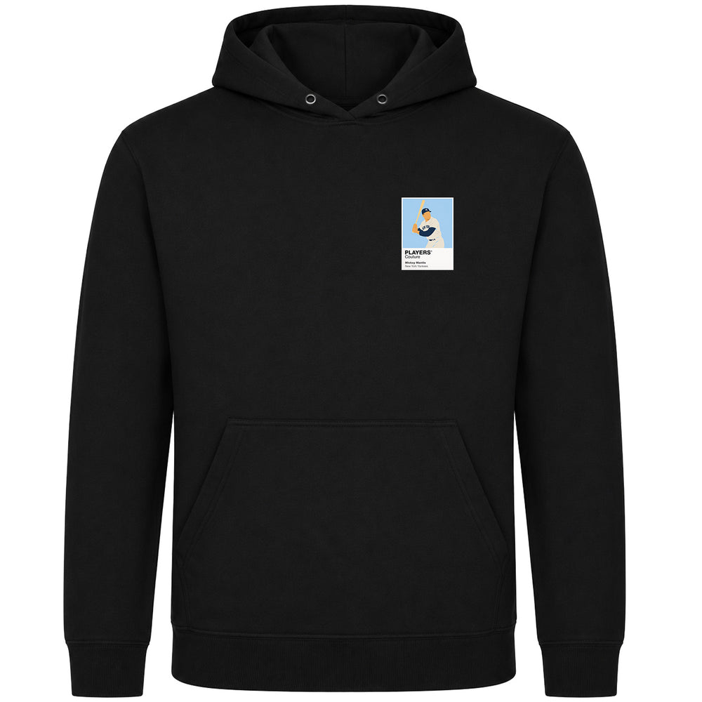 Mickey Mantle Yankees Baseball Icon Frame Men's Hoodie - Black