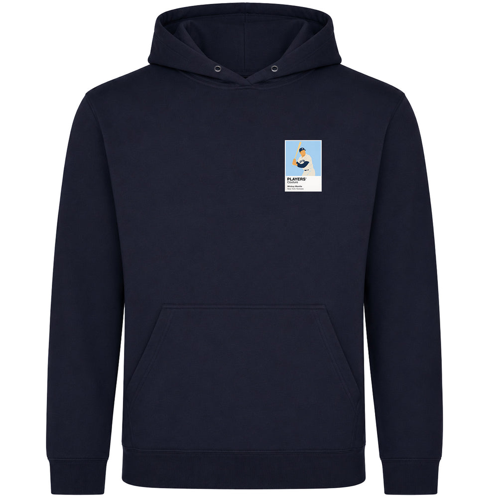 Mickey Mantle Yankees Baseball Icon Frame Men's Hoodie - Navy