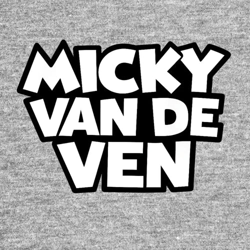 Micky Van de Ven Logo Men's T-Shirt – grey close-up detail shot of the Micky Van de Ven Players Couture logo design