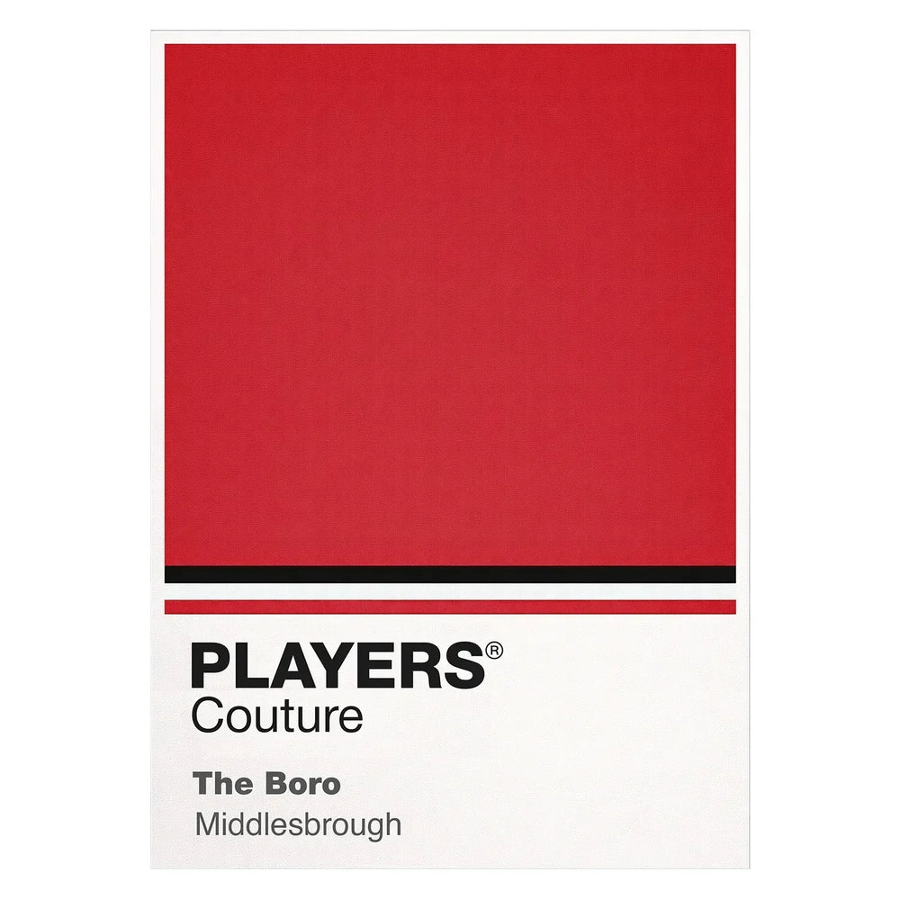 Middlesbrough Classic Football Shirt Colours Frame Men's T-Shirt – white close-up detail shot of the Middlesbrough Players