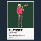 Miguel Angel Jimenez Golf Icon Frame Men's Polo Shirt in Navy - Players Couture Fan Apparel