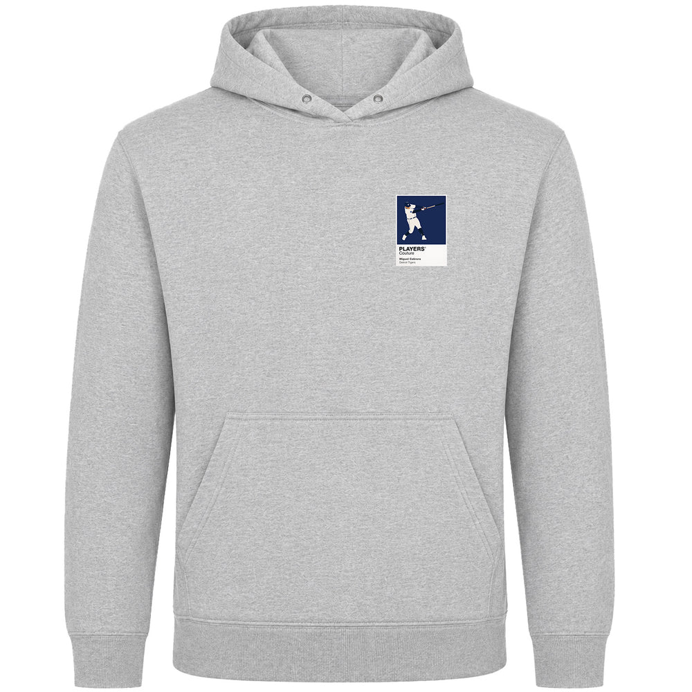 Miguel Cabrera Tigers Baseball Icon Frame Men's Hoodie - Gray