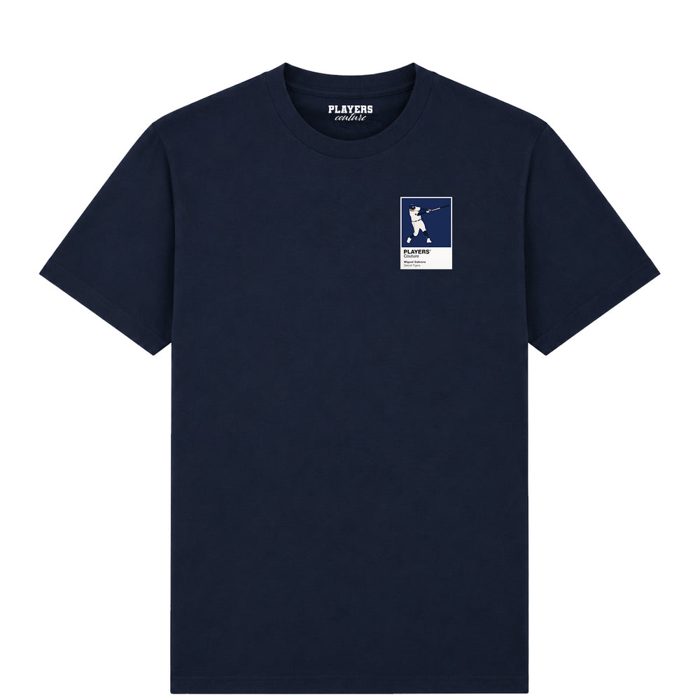 Miguel Cabrera Tigers Baseball Icon Frame Men's T-Shirt - Navy