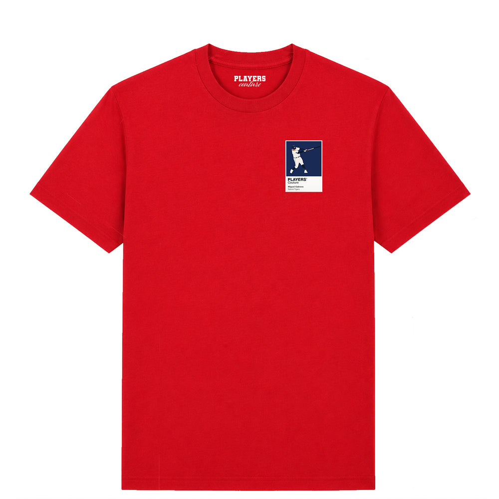 Miguel Cabrera Tigers Baseball Icon Frame Men's T-Shirt - Red