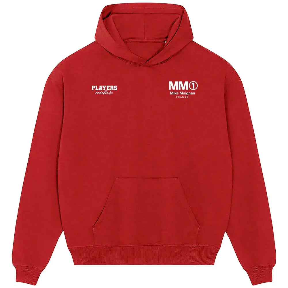 Mike Maignan Logo Players Couture Men's Casual Hoodie - Red / S | AC Milan, Fashion Collection, Football, France, Hoodies, LOSC Lille, Men's, Volume 1