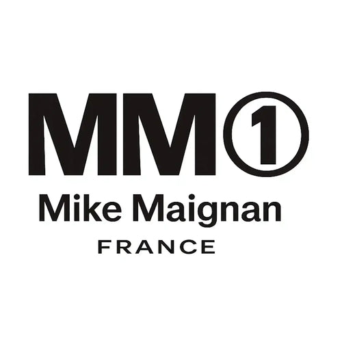 Mike Maignan Logo Men's T-Shirt – white close-up detail shot of the Mike Maignan Players Couture logo design