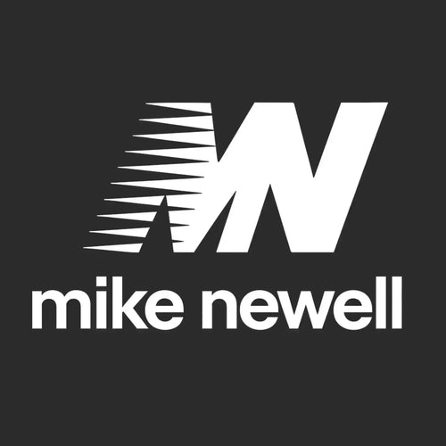 Mike Newell Logo Men's T-Shirt – black close-up detail shot of the Mike Newell Players Couture logo design