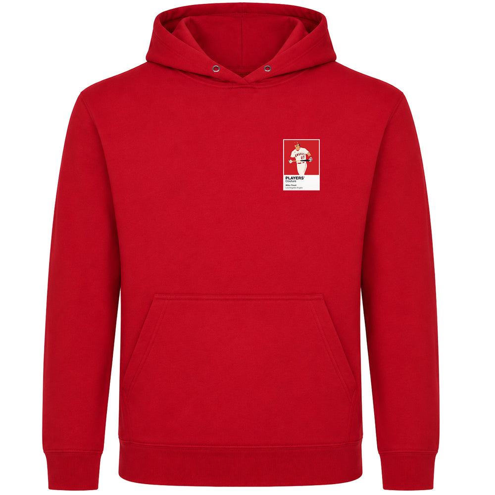 Mike Trout Angels Baseball Icon Frame Men's Hoodie - Red