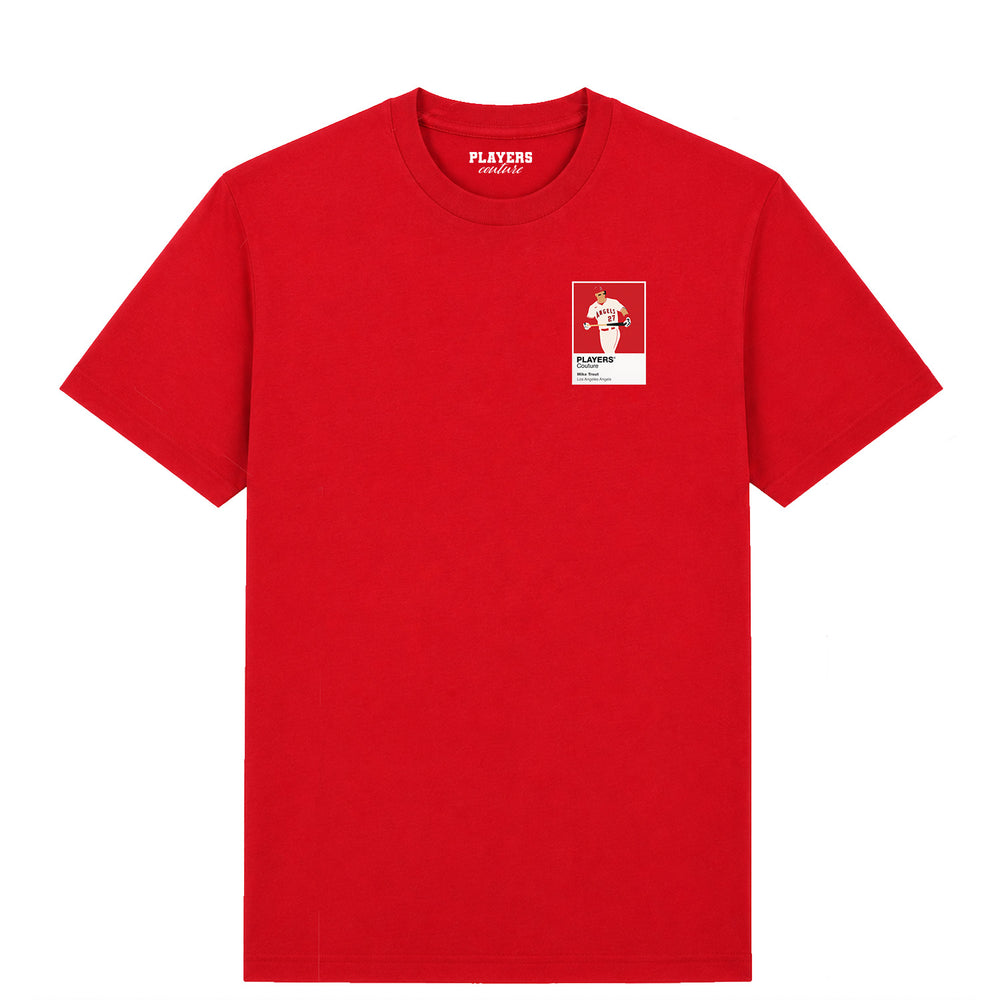 Mike Trout Angels Baseball Icon Frame Men's T-Shirt - Red