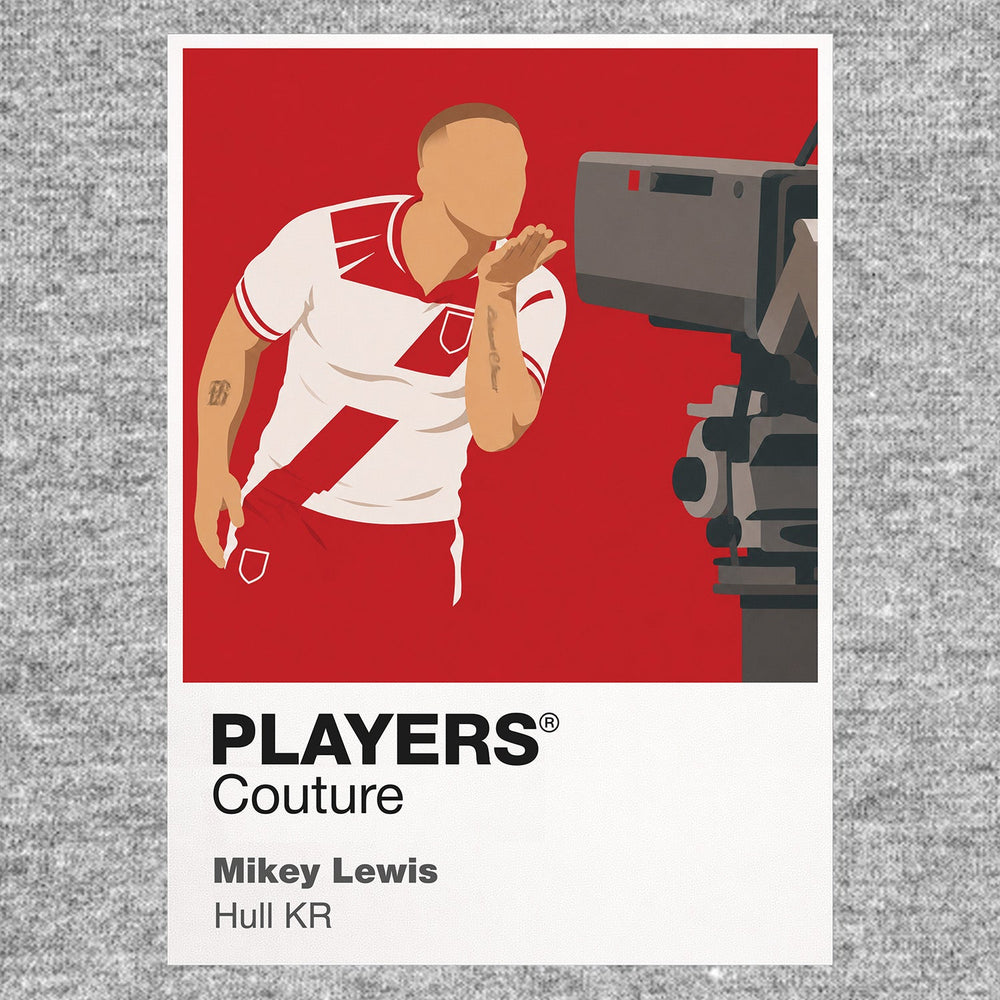 Mikey Lewis Hull Kingston Rovers rugby league T-shirt grey
