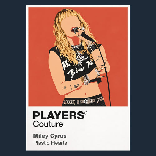 Miley Cyrus Miley Cyrus's evolving pop-rock styling and powerful live-performance identity Icon Frame artwork in navy