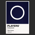 Millwall Classic Football Shirt Colours Frame Men's T-Shirt – black close-up detail shot of the Millwall Players Couture