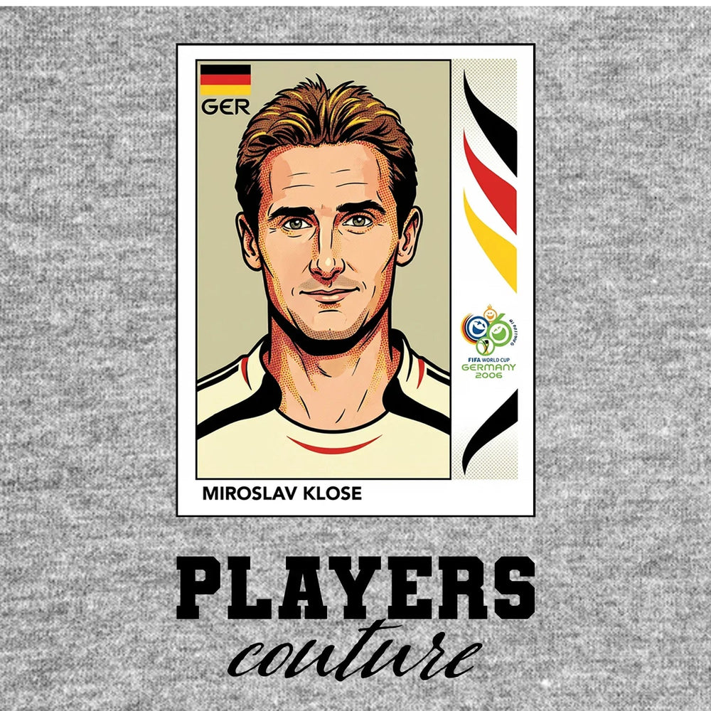Miroslav Klose World Cup Sticker Kids Hoodie – miroslav klose grey Players Couture design