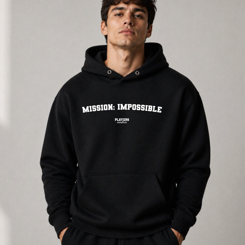 Mission: Impossible name-print hoodie - black