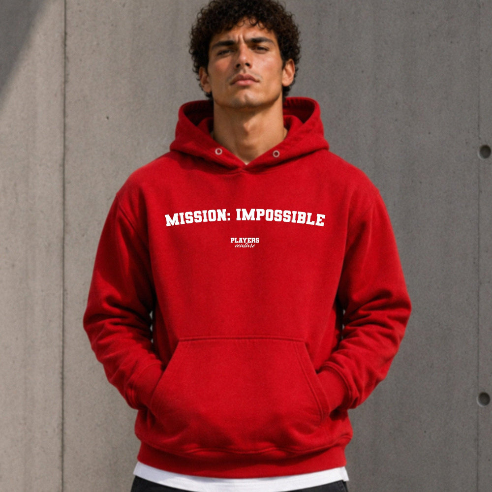 Mission: Impossible name-print hoodie - red