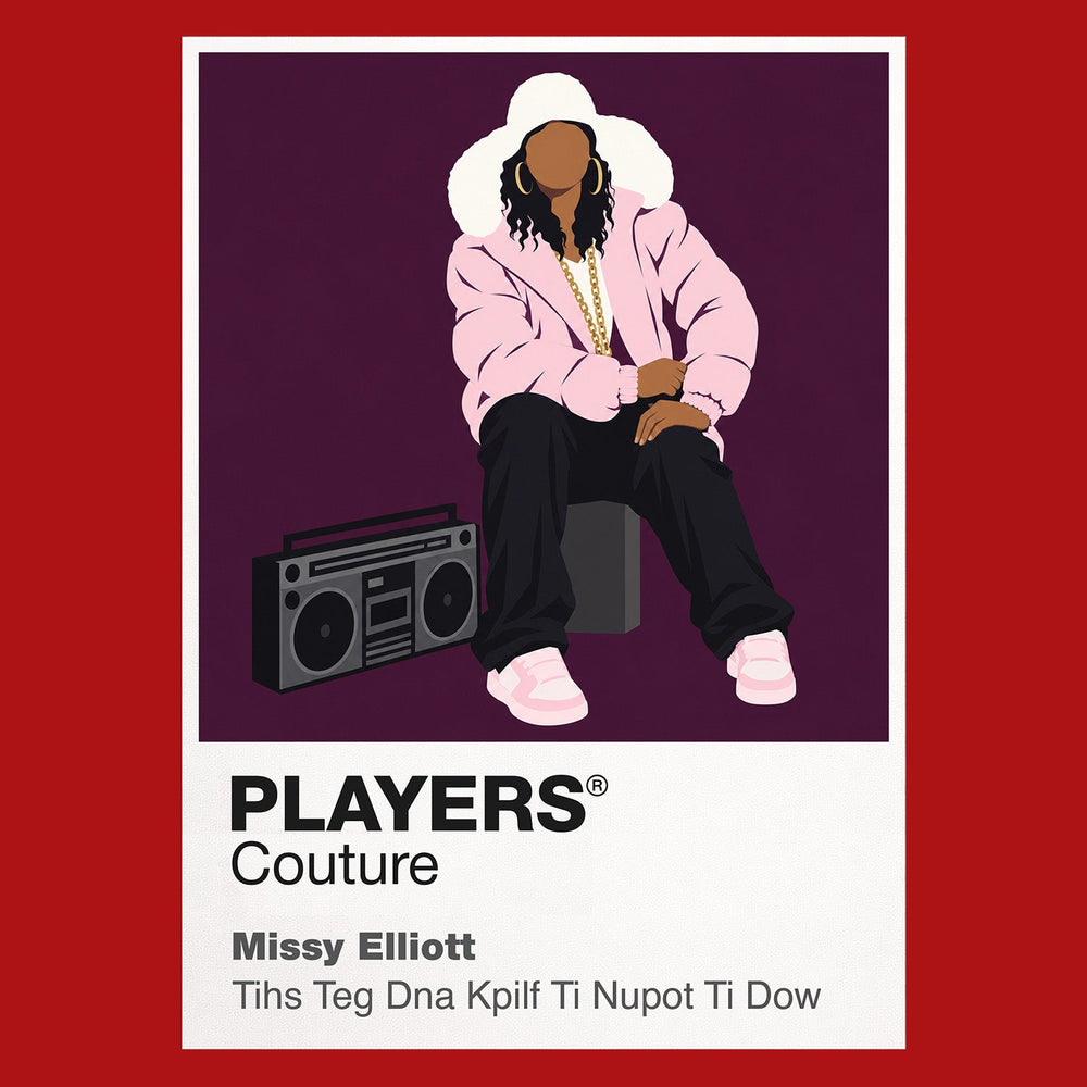 Missy Elliott the bold silhouettes and future-facing performance language of Missy Elliott Icon Frame artwork in red