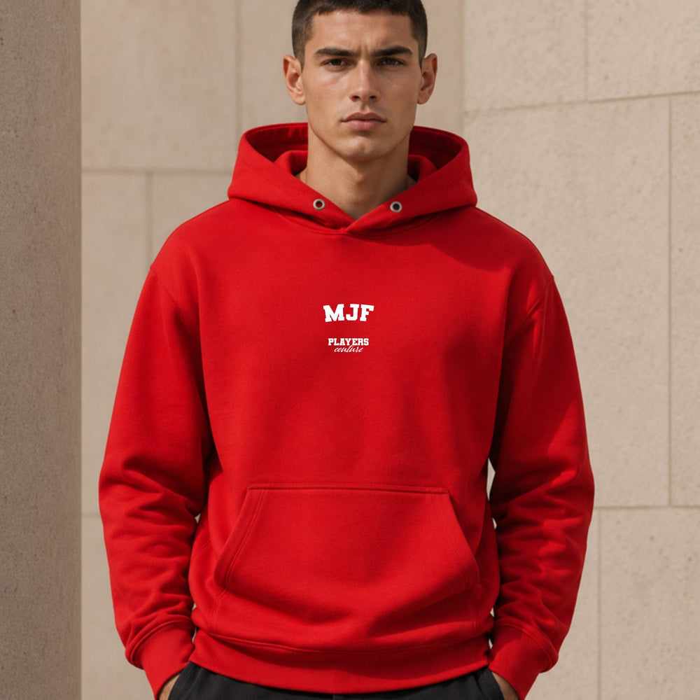 MJF name-print hoodie - red
