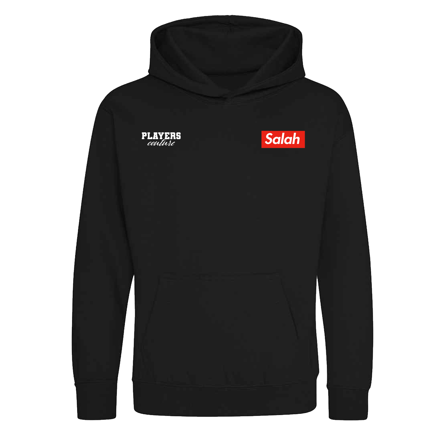 Mo Salah Red Logo Players Couture Kids Hoodie Black