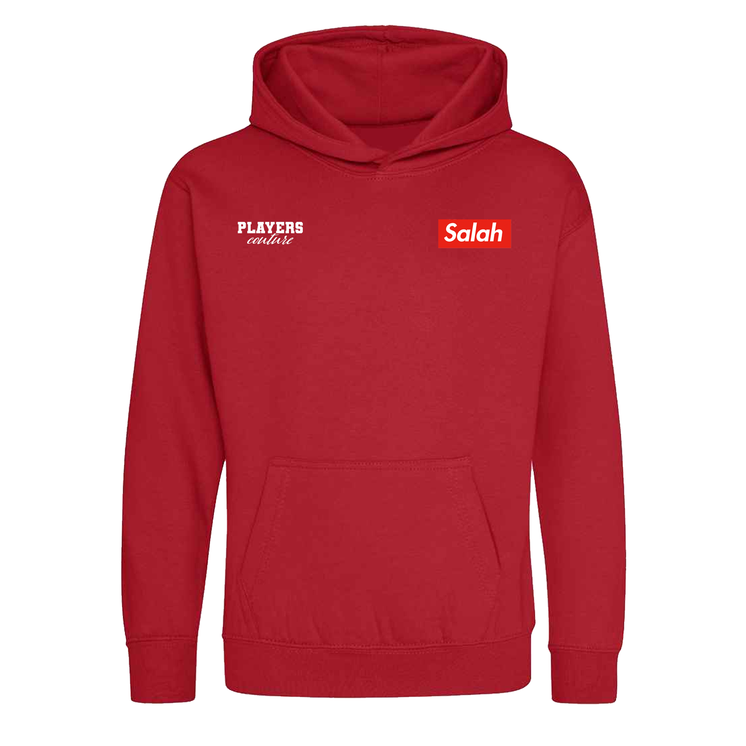 Mo Salah Red Logo Players Couture Kids Hoodie Red