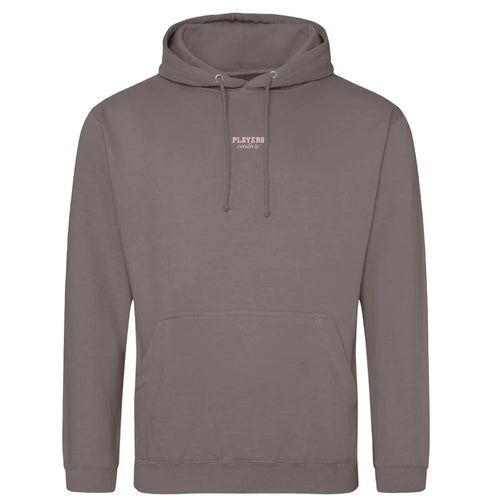 Essentials Collection hoodie – navy men's hoodie with white Essentials Collection letters and Players Couture logo on the