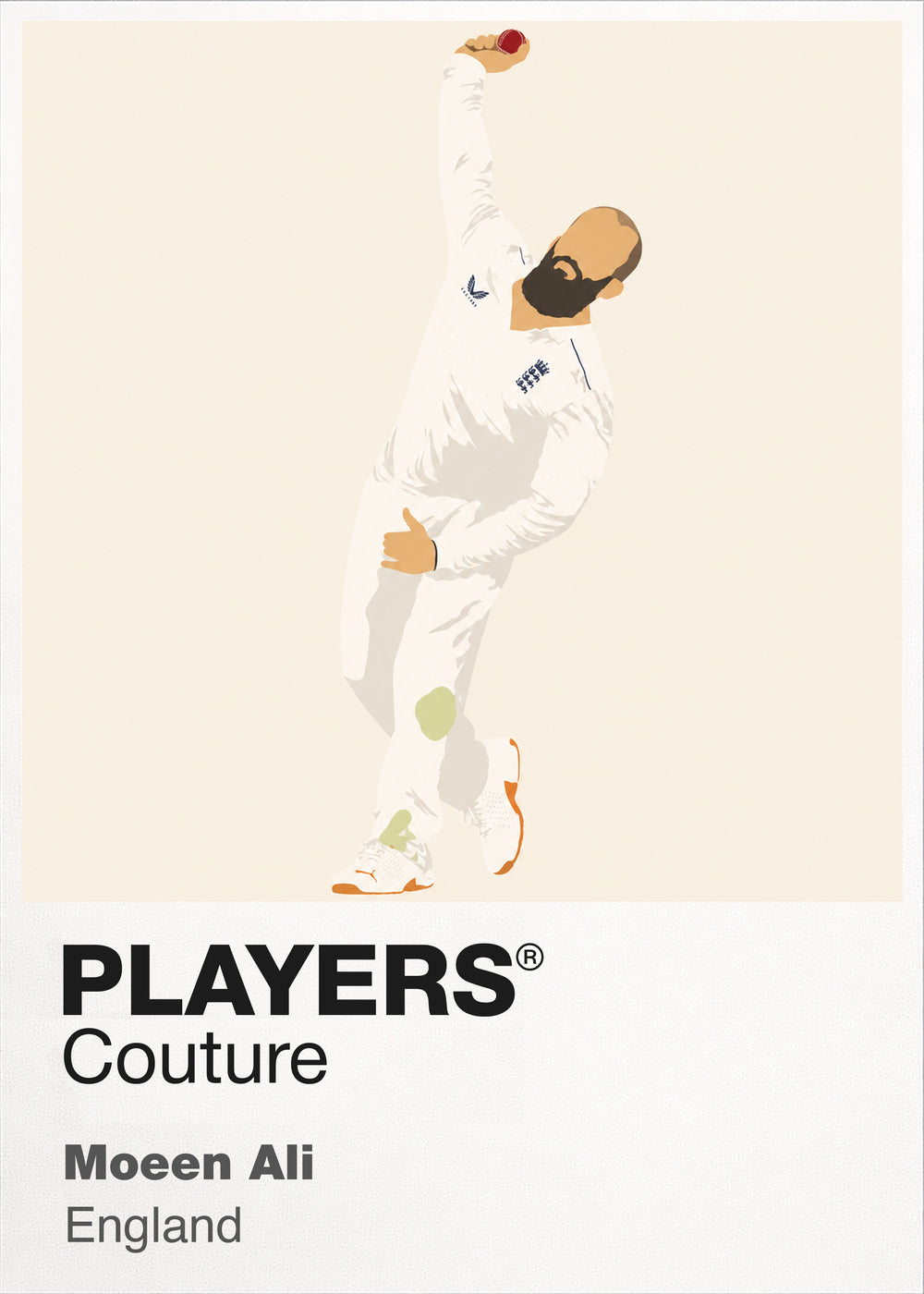 Moeen Ali Cricket Icon Frame Men's Hoodie